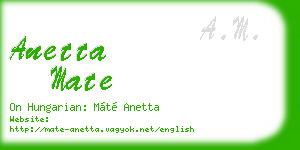 anetta mate business card